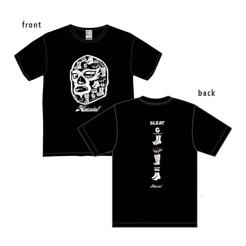【39】bassicコラボ GLEAT×HAOMING Tシャツ/ BLACKの画像