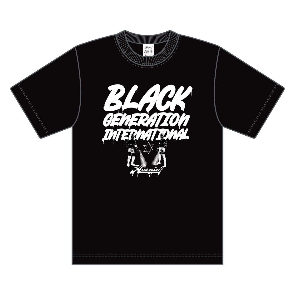 【コラボ】B.G.I.×HAOMING コラボTシャツ/黒の画像