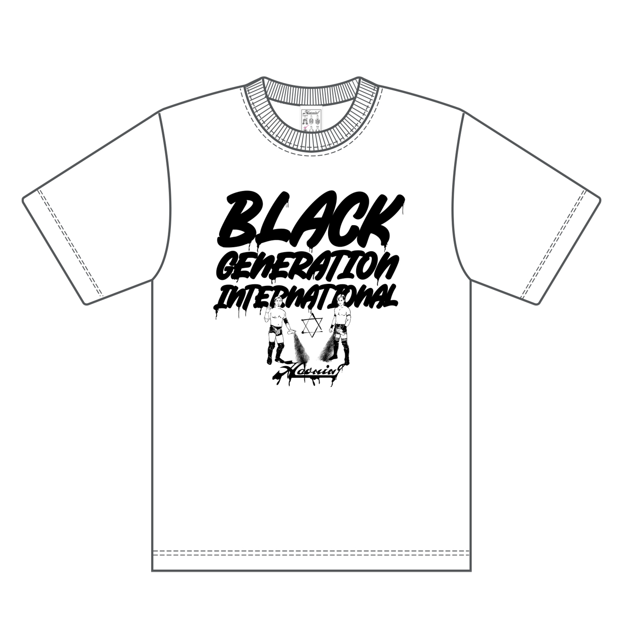 【コラボ】B.G.I.×HAOMING コラボTシャツ/白の画像