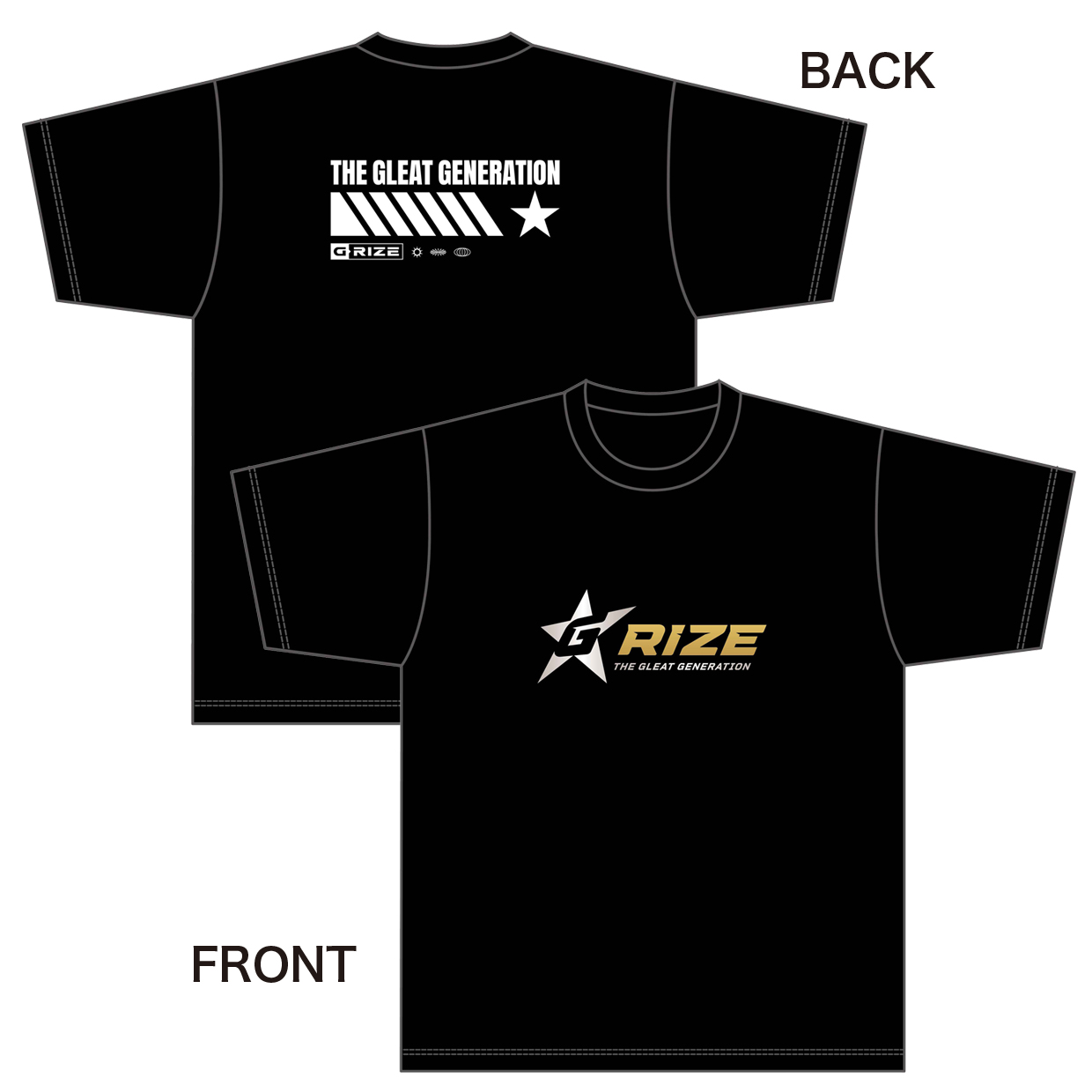 G-RIZE LOGO Tシャツ/黒の画像