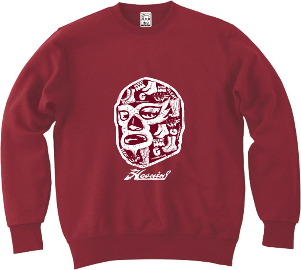 【bassicコラボ】GLEAT×HAOMING コラボスウェット/バーガンディの画像