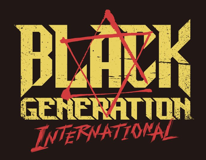 B.G.I. LOGO Tシャツ/黒【ゴールドプリント】の画像