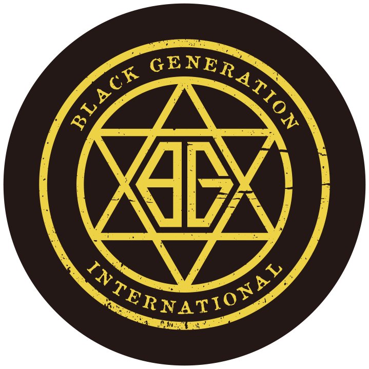 B.G.I. LOGO Tシャツ/黒【ゴールドプリント】の画像