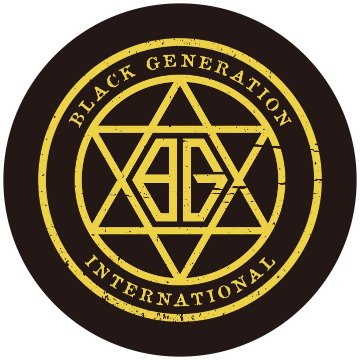 B.G.I. LOGO Tシャツ/黒【ゴールドプリント】の画像