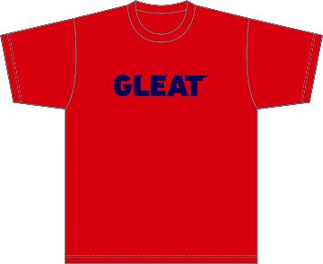 GLEAT LOGO Tシャツ / レッド【LOGOネイビー】の画像