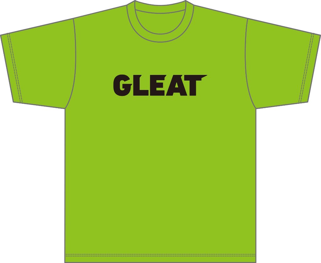 GLEAT LOGO Tシャツ / ライトグリーン【LOGOブラック】の画像