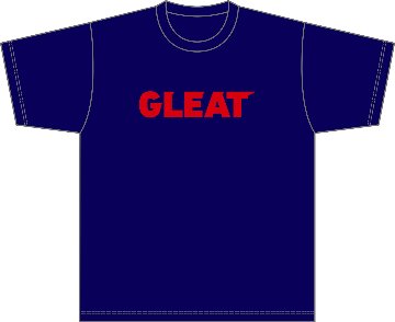 GLEAT LOGO Tシャツ / ネイビー【LOGOレッド】の画像