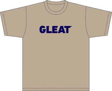 GLEAT LOGO Tシャツ /シルバーグレー【LOGOネイビー】の画像