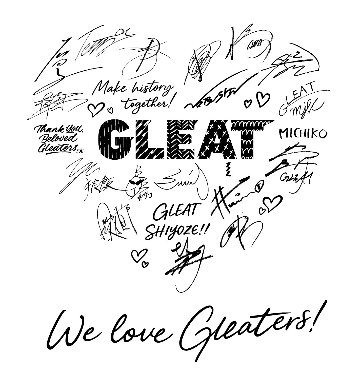 WE LOVE GLEATERS!4 Tシャツ / 白の画像