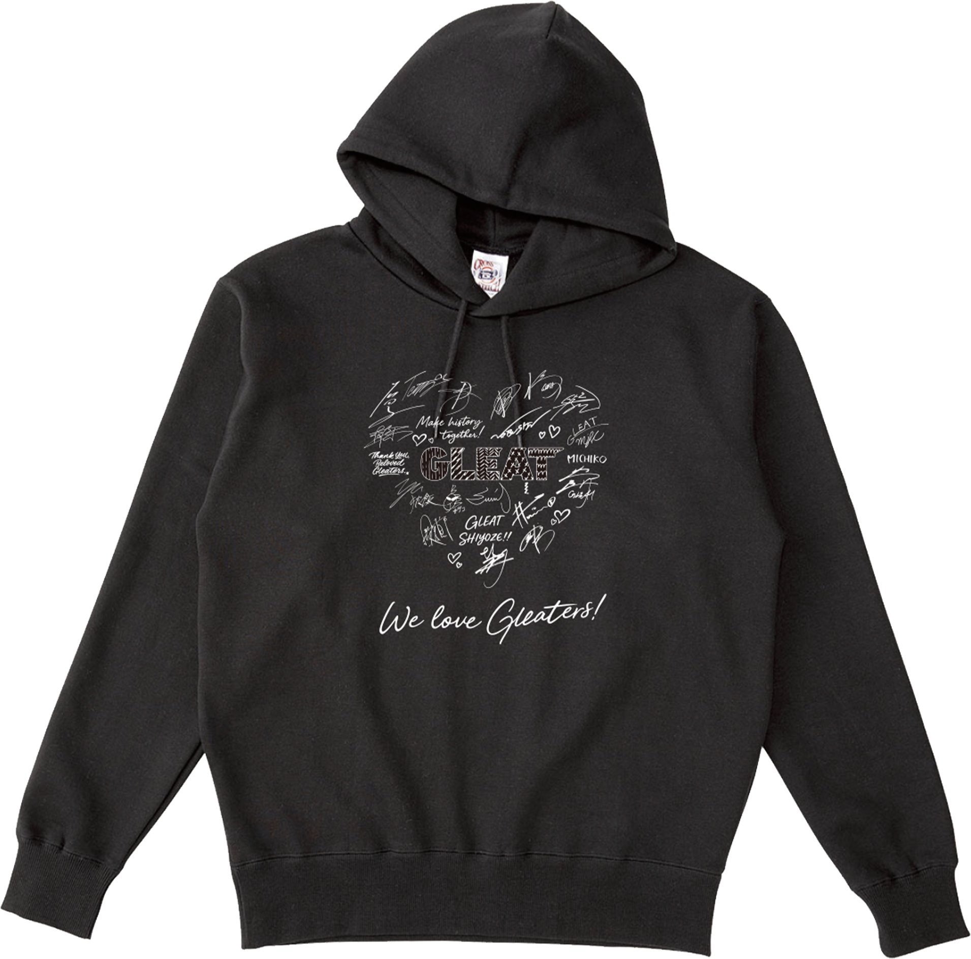 【8】WE LOVE GLEATERS! ポケットレスパーカー / 黒の画像