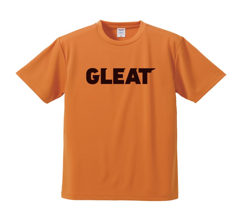 【ドライ】GLEAT LOGO ドライTシャツ/オレンジの画像