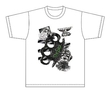 【S21】TheSick ブラスナックルJUN Tシャツ/白の画像