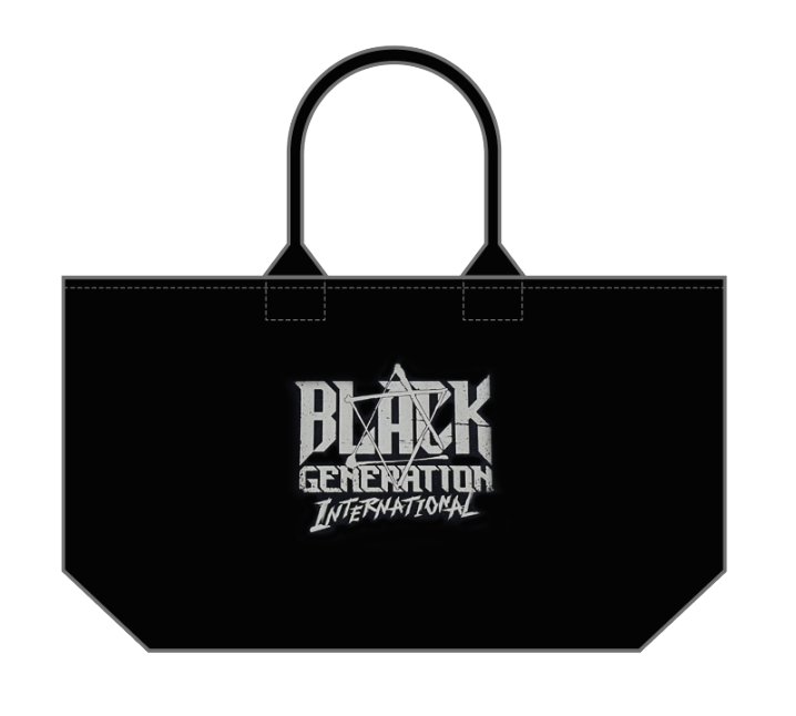 【S24】B.G.I. LOGO ジップトートバッグ/黒の画像