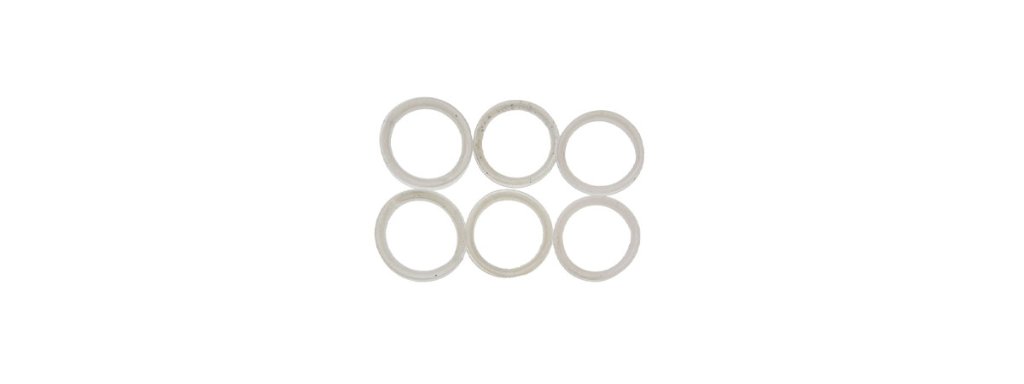 指穴リング 白ラメ ６個セットの画像