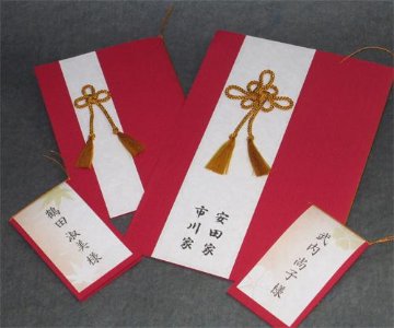 吉祥結び<金>【手作り】席次表セットの画像