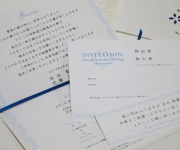 kirara blue（キララブルー）【印刷込】招待状ｾｯﾄ画像