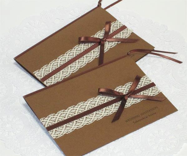 モカ　【印刷込】招待状セットの画像