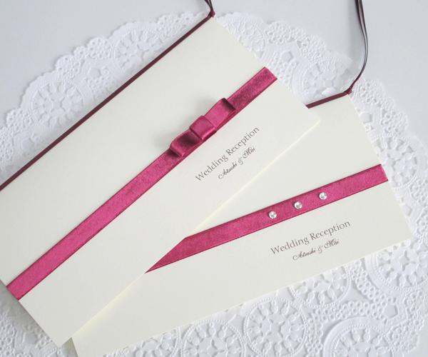 ベルベット ボルドー【印刷込】一体型席次表の画像