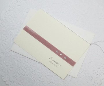 ベルベット  ピンク【印刷込】招待状セット画像