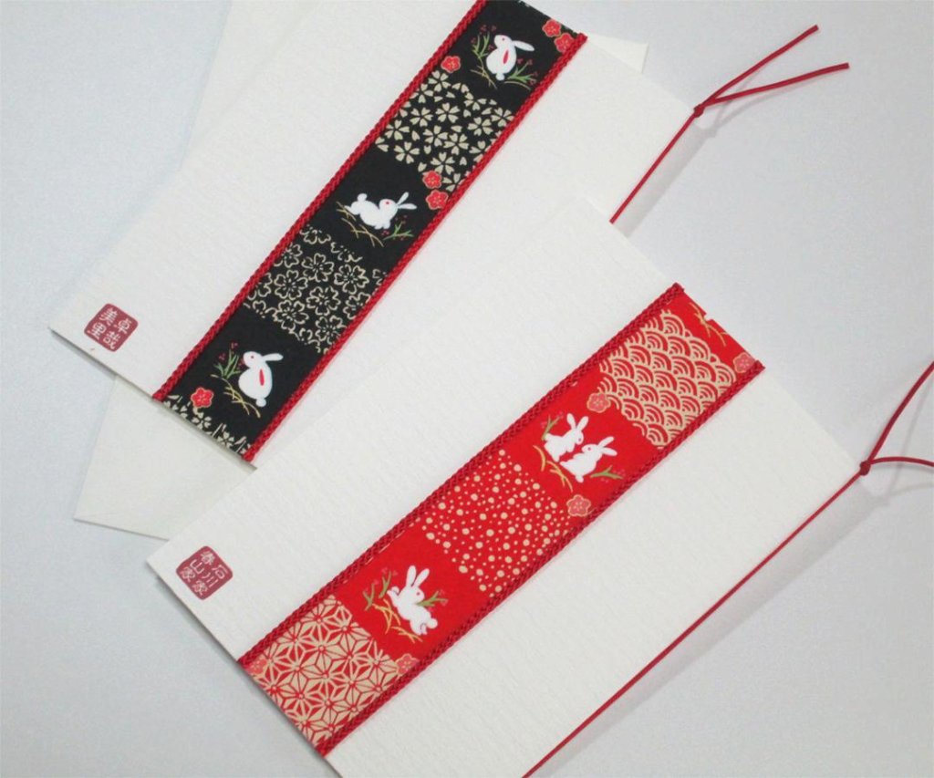 小ロット｜友禅和紙＜格子うさぎ＞の画像