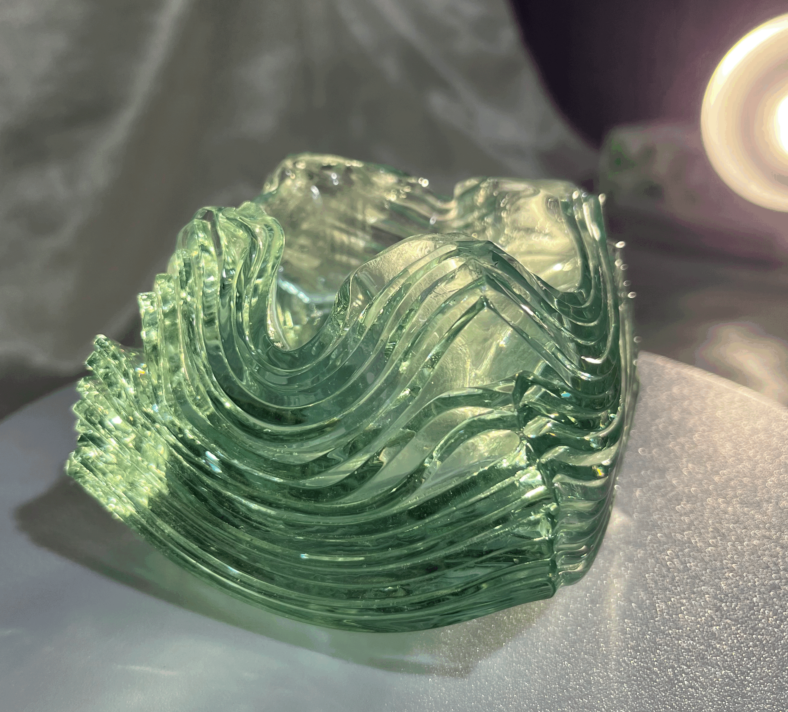 [Gentle Waves] Glass Art (international shipping free)の画像