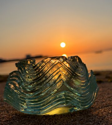 [Gentle Waves] Glass Art (international shipping free)画像