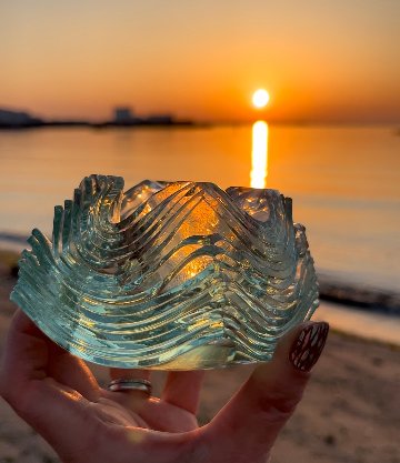 [Gentle Waves] Glass Art (international shipping free)画像