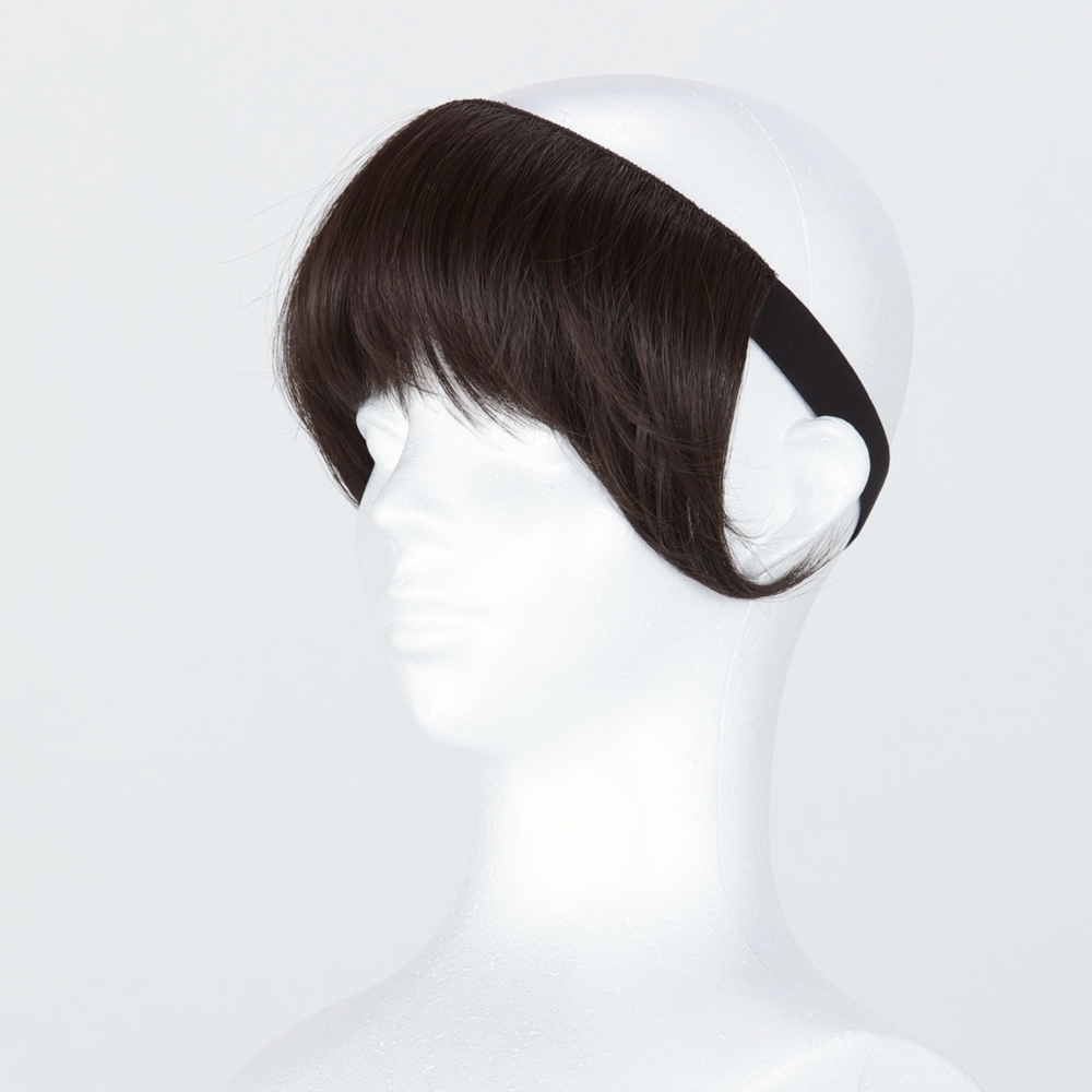 [ワイド22cm幅]前髪インナーウィッグ [鈴珠 すずたま 医療用ウィッグ 帽子用ウィッグ ヘアバンドウィッグ 夏用  就寝用 JIS認定]の画像