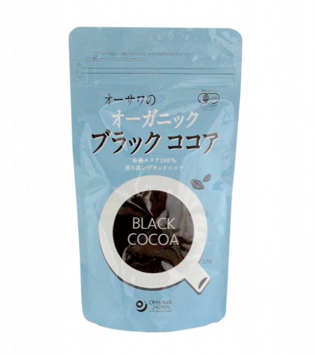 オーサワのオーガニックブラックココア120gの画像