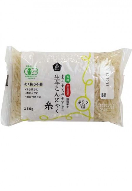 有機　生芋　糸　こんにゃく　150g　　　冷蔵の画像
