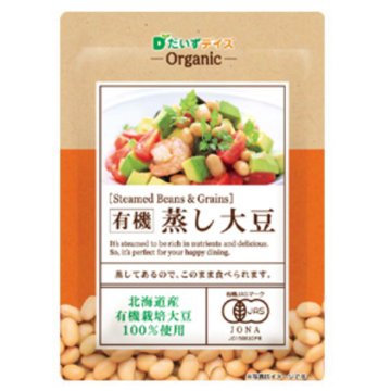 北海道有機大豆使用　蒸し大豆　100gの画像