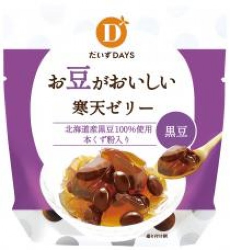 お豆がおいしい寒天ゼリー(くろまめ) 110gの画像