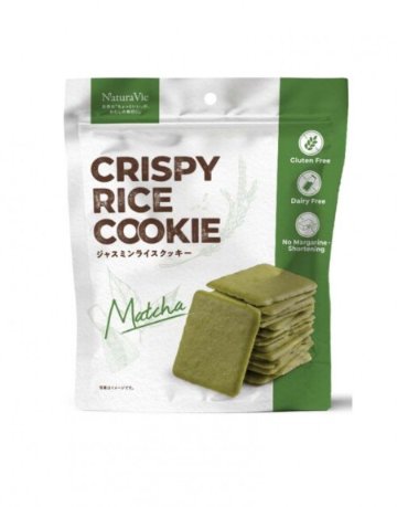 NaturaVie)クリスピーライスクッキー(抹茶)60gの画像