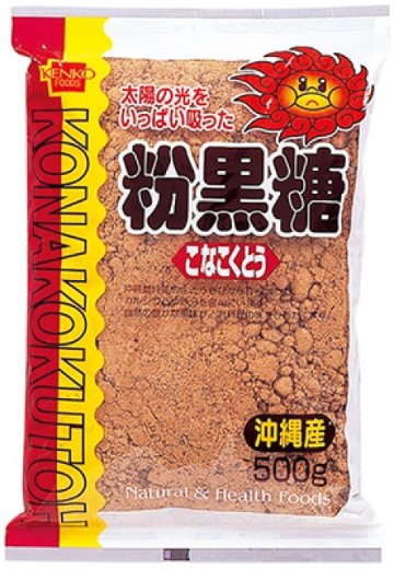 健康フーズ　粉黒糖　500gの画像