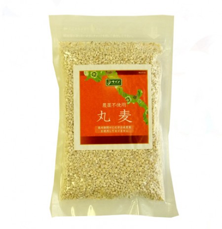 国産)丸麦　(農薬不使用)　300gの画像