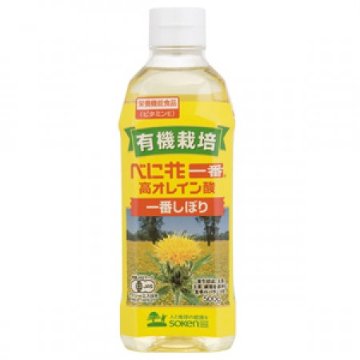 有機栽培　べに花一番(高オレイン酸)(ペットボトル入)　500gの画像