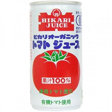 ヒカリ　オーガニックトマトジュース(有塩)　190gの画像