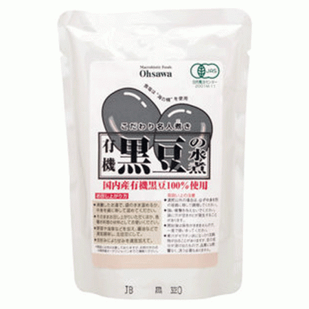 有機黒豆の水煮 230gの画像