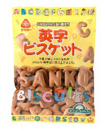 英字ビスケット　70gの画像