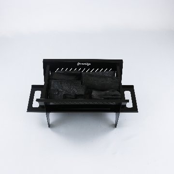 ストーンリッジ　バーバーキューコンロ・焚火台　琺瑯ブラックLサイズ画像