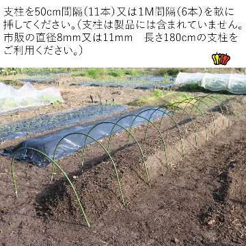 菜園用らくらく防虫ネット5M（作業窓5カ所）画像