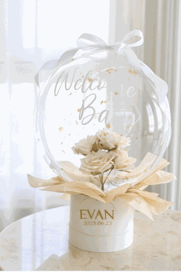 フラワーフォトバルーンスタンドの画像