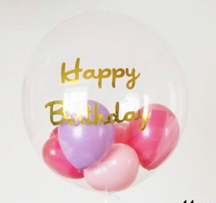 製作直後の文字入りバルーン