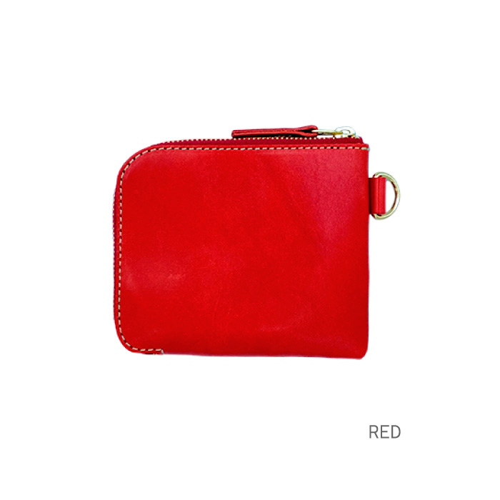 栃木レザー L字型ミニ財布の画像