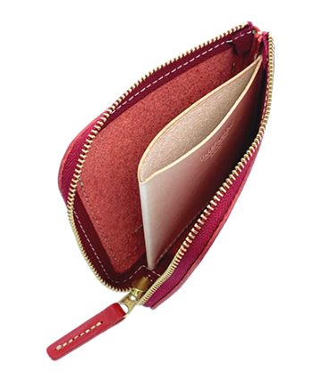 栃木レザー L字型ミニ財布の画像