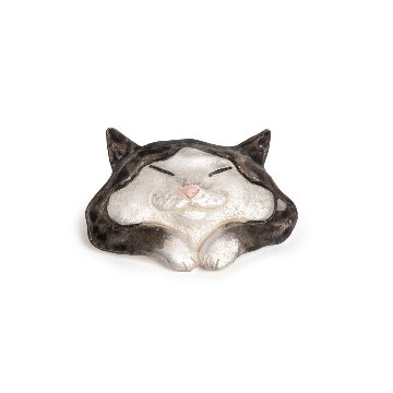 4F フィーアエフ　どっしり猫ブローチ ハチワレ Drowsy Cat 日本製の画像