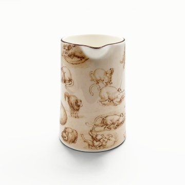 ROYAL COLLECTION　レオナルド・ダ・ヴィンチの猫のスケッチ柄 ミルクジャグの画像