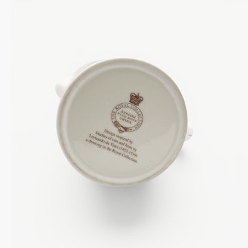 ROYAL COLLECTION　レオナルド・ダ・ヴィンチの猫のスケッチ柄 ミルクジャグの画像