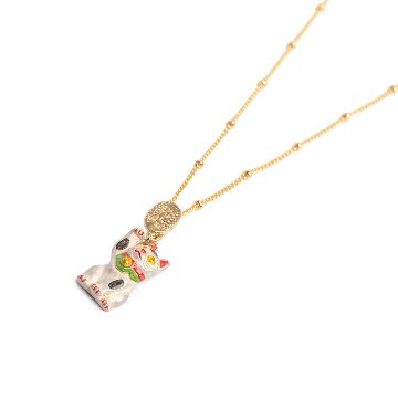 Palnart Poc パルナートポック 招き猫のネックレス　招き日和　白猫　日本製の画像