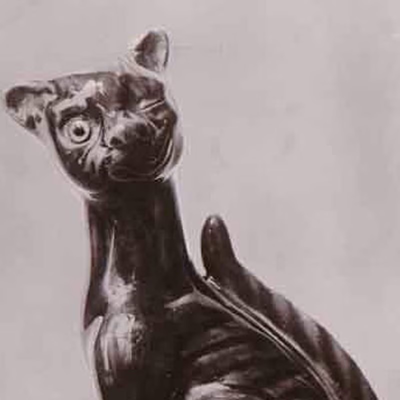 未使用 猫のアンティークポストカード チェシャ猫　1900初期 Hugo & Lang Co,.の画像